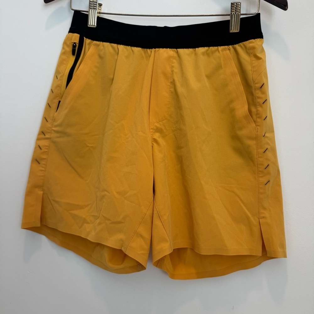 Ten Thousand Men's Yellow Athletic Shorts with Black Waistband